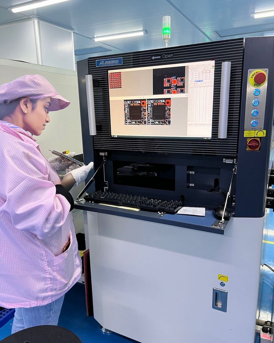 PCB prototype inspection under AOI equipment